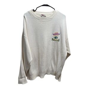 Vtg Pro Elite Green Bay Packers Super Bowl XXXI Champs 1996-97 Knit Sweater XL